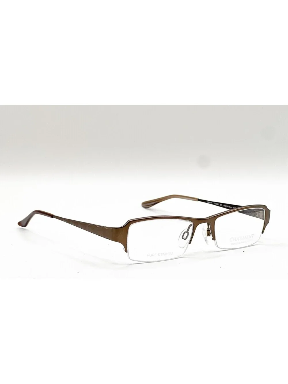 Charmant CH10888 BR Brown Half Rim Authentic Eyeglass Frames 48-18-135